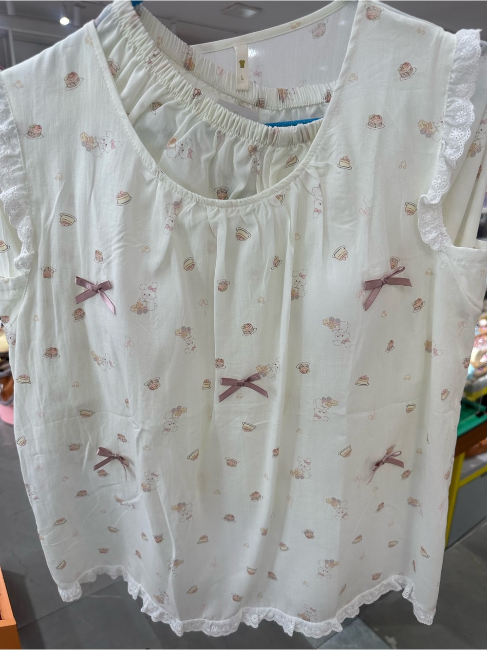 Girls' White Sleeveless Bow-Accent Top